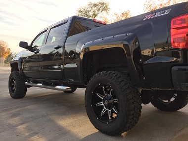 lifted black truck